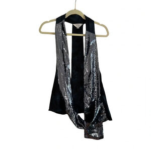 ZOA NEW YORK SEQUIN TIE DYE VEST